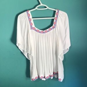 White boho top